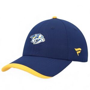 Men's Fanatics Navy/Gold Nashville Predators Authentic Pro Rink Pinnacle Hat